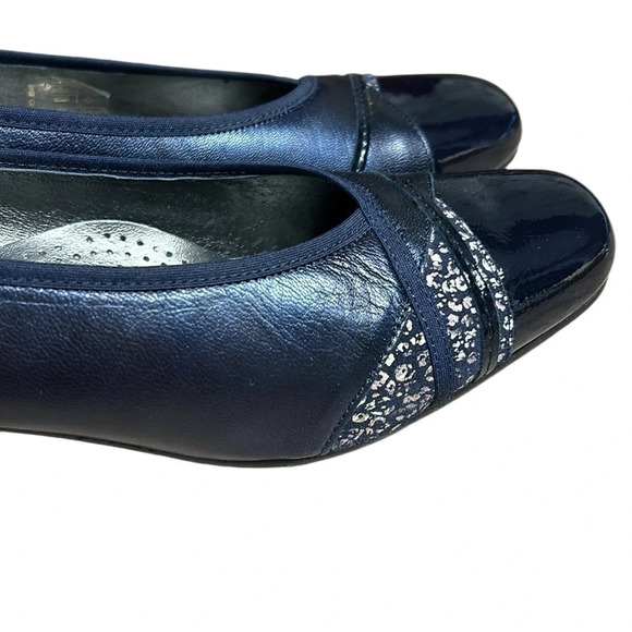 Shoes ,women, leather NEW! Inea Dora blue textured,chunky heel,pump size 39 & 41 - Picture 14 of 16